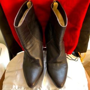 JIMMY CHOO Brown Heeled Booties - Size 37